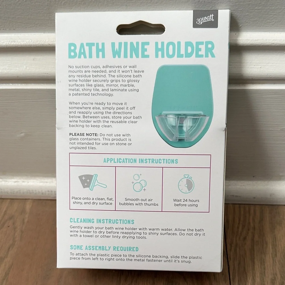 Seafoam Bath Wine Holder - Picture 2 of 2